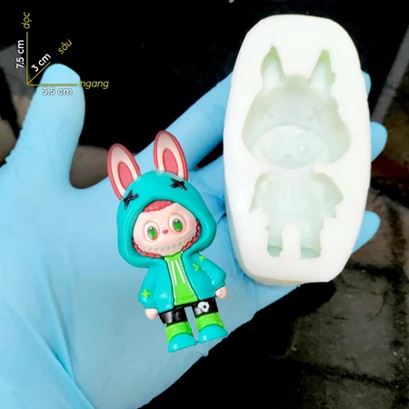 Khuôn Silicon - Labubu Nhỏ - Áo Choàng