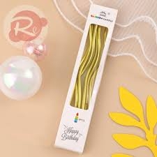 Nến - Đèn Cầy - Cắm Đơn - Nến Xoắn Vàng Vĩ 5 Cây