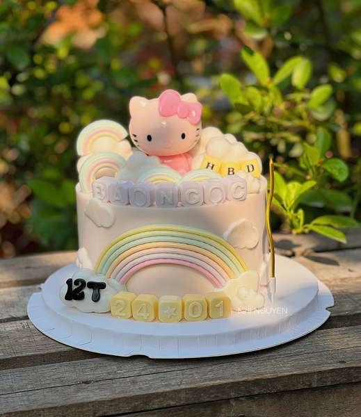 Khuôn Silicon - Mèo Kitty - 2 Mảnh Lớn 7.7cm