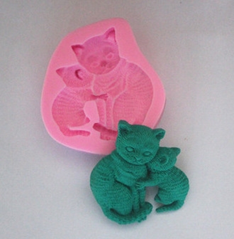 Khuôn Silicon - Động Vật - Mèo Mẹ - Con