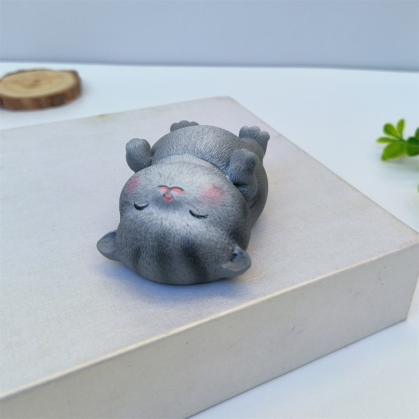 Khuôn Silicon - Động Vật - Mèo Nằm Ngữa 7cm