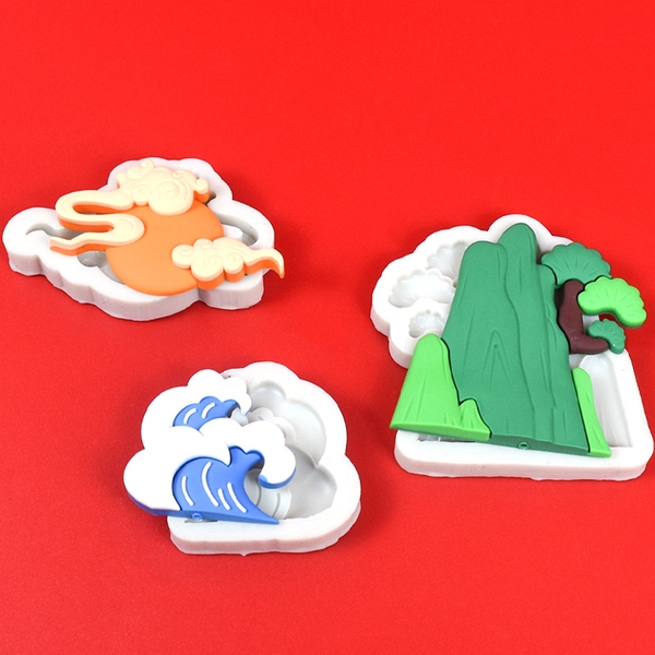 Khuôn Silicon - Ngọn Núi - Kèm Cây 7.3cm