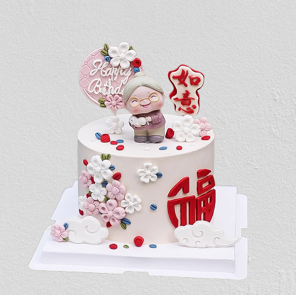 Khuôn Silicon - Bà Thọ Bà Già 2 Mảnh 7.5cm