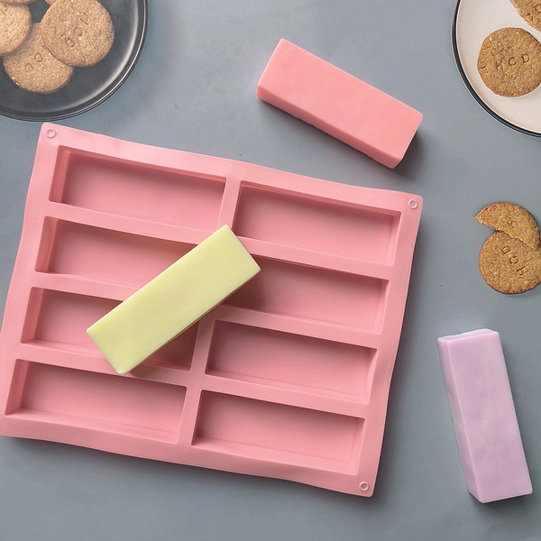 Khuôn Silicon - Ô Chữ Nhật - 8c 16x4cm