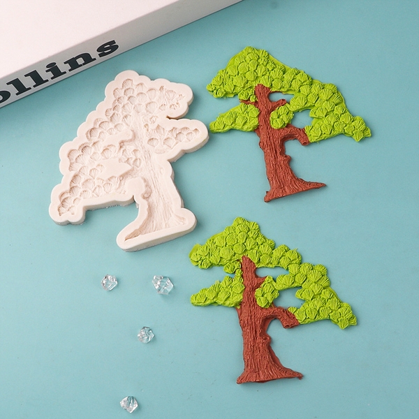 Khuôn Silicon - Cây Kim Tiền - CÂY NHỎ 12.3x5x1.2cm