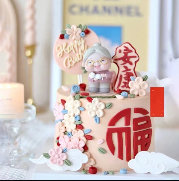 Khuôn Silicon - Bà Thọ Bà Già 2 Mảnh 7.5cm