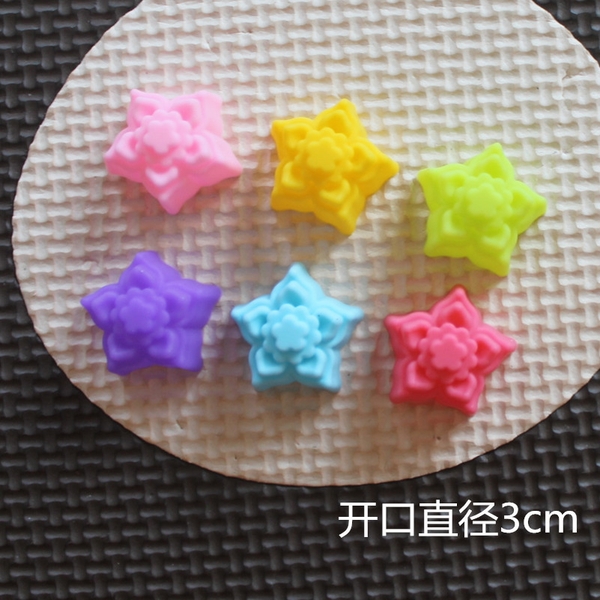 [10 cup] Khuôn Silicon - Cup Set 3cm - M39 - Ngôi Sao