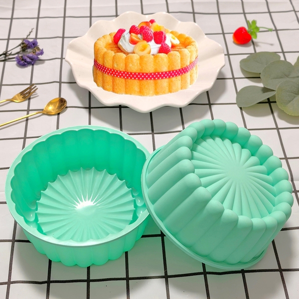 Khuôn Silicon - Đế - Quạt Thanh Viền - 24cm