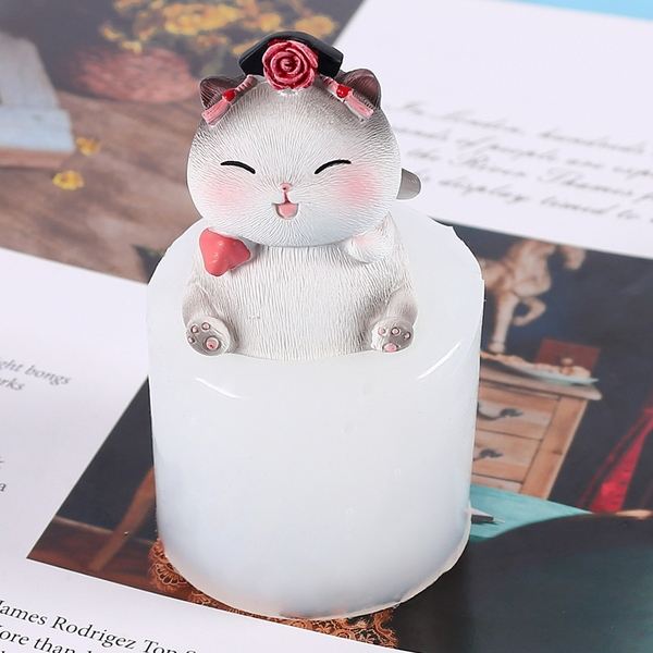 Khuôn Silicon - Động Vật - Mèo Hoàng Hậu 6.3cm