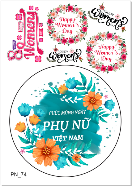 Decal Chủ Đề Phụ Nữ - DPN - DPN74 18cm