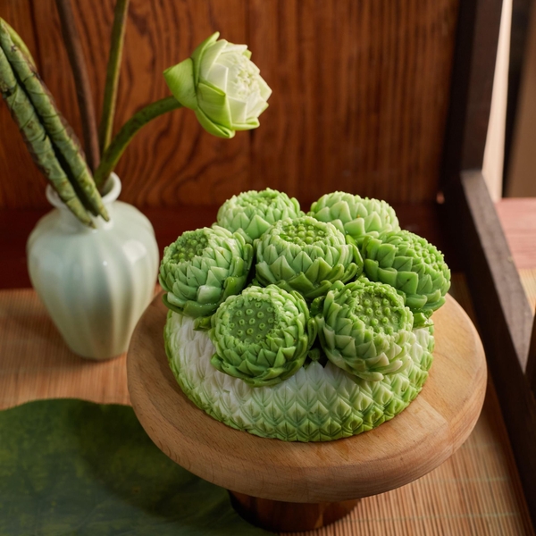 Khuôn Silicon - Đế Sen Thái Tầng - 12cm Cao 3.5cm