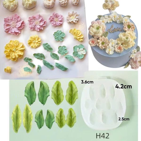 Khuôn Silicon - Set 14 Khuôn Hoa Hàn Quốc