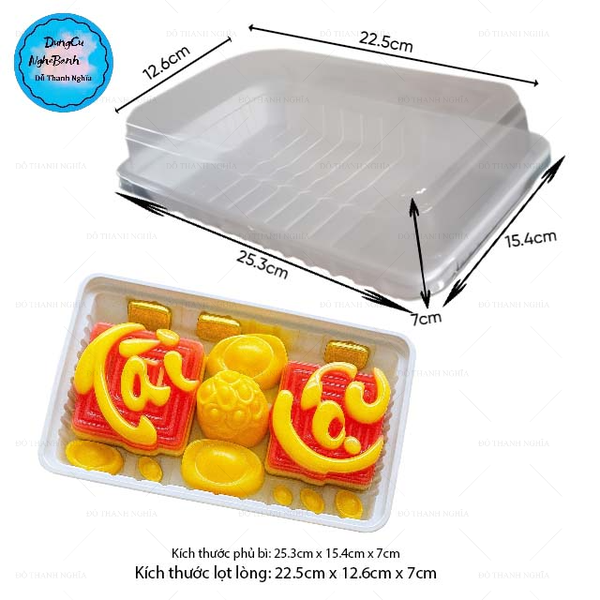 Hộp Nhựa - Chữ Nhật TN25 - 25x15cm Cao 7cm