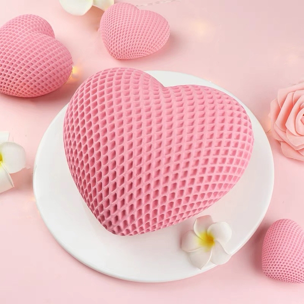 Khuôn Silicon - Trái Tim Kiểu - Lưới 5-7.5cm Set 3c