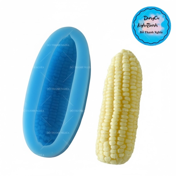 Khuôn Silicon - Trái Cây - Bắp 11cm - 2/3 Trung