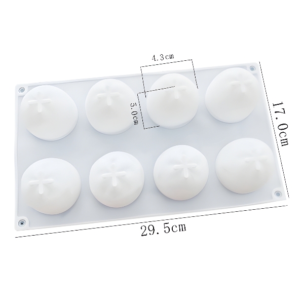 Khuôn Silicon - Vĩ Trái Cây - Trái Cam 6C  4.3cm