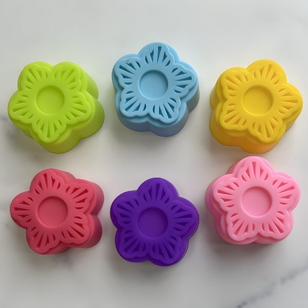 [10 cup] Khuôn Silicon - Cup Set 5cm - M89 Hoa Mai