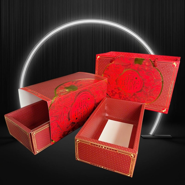 Hộp Giấy - Bánh Trung Thu Quai Xách - 4 Bánh - 4N07