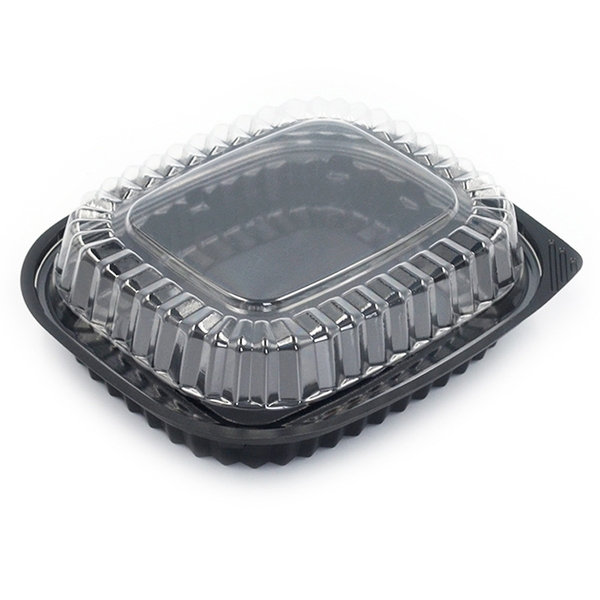 Hộp Nhựa - Vuông HT12 - 12cm Cao 6cm - Đế Đen