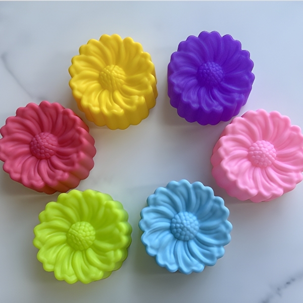 [10 cup] Khuôn Silicon - Cup Set 5cm - M91 Cúc Xoay