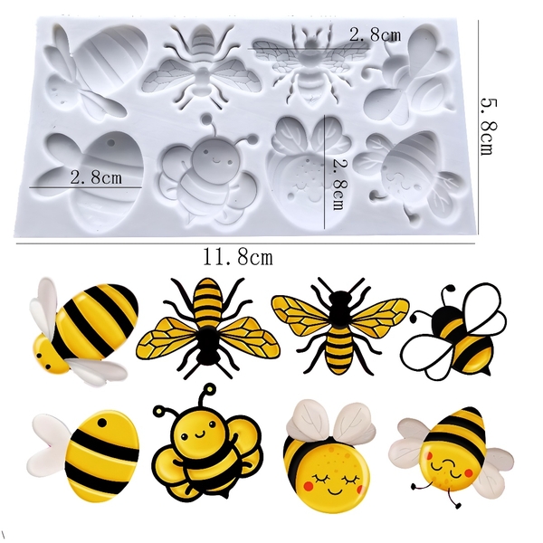 Khuôn Silicon - Côn Trùng - Bé Ong 6c