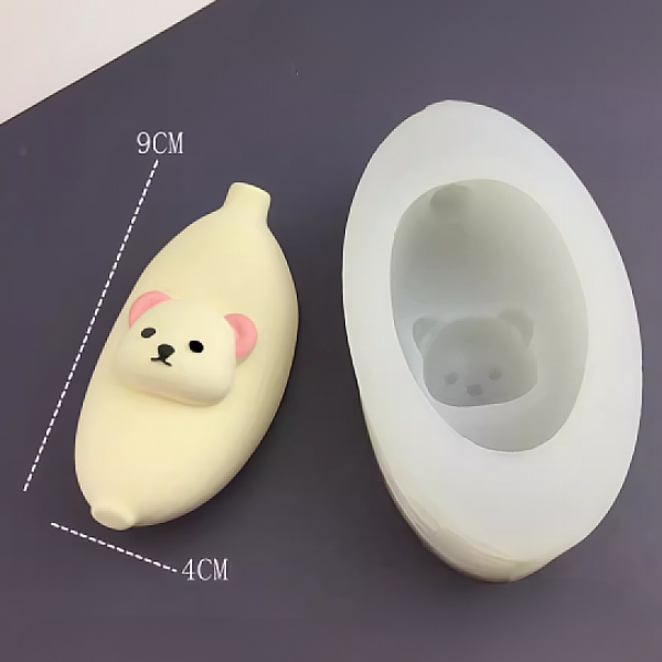 Khuôn Silicon - Trái Cây - Trái Chuối Mặt Gấu