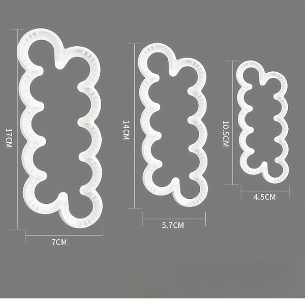 Vòng Ấn Cắt - Xôi Đậu Rau Cau - Set 3 Khuôn Cắt Hoa