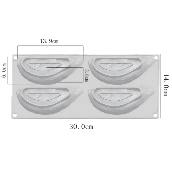 Khuôn Silicon- Vĩ Sầu Riêng 4C 13.9cm