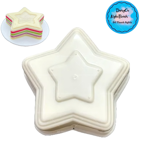 Khuôn Cơm Nhựa - Xôi - Thạch 18-21cm - CN10 - Sao 5 Cánh