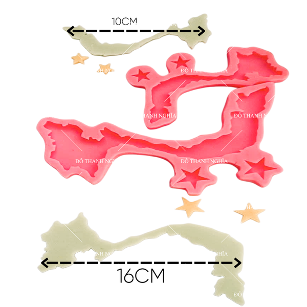 Khuôn Silicon - Bản Đồ Việt Nam Set 2 Lớn Nhỏ 10cm 16 cm