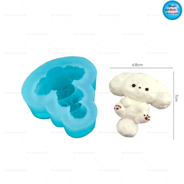 Khuôn Silicon - Con Chó  Khúc Bạch 7cm