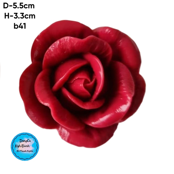 Khuôn Silicon - Hoa Hồng Nở - 5.5cm - Thái Nở -b41