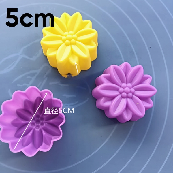 [10 cup] Khuôn Silicon - Cup Set 5cm - M62 Hoa Thược Dược