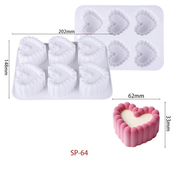 Khuôn Silicon - Vĩ Đế Trái Tim Khía 6c