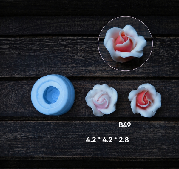 Khuôn Silicon - Hoa Hồng Nở - 3.9cm - Thái Nở