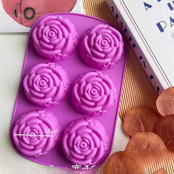 Khuôn Silicon - Vĩ Hoa Hồng 6C