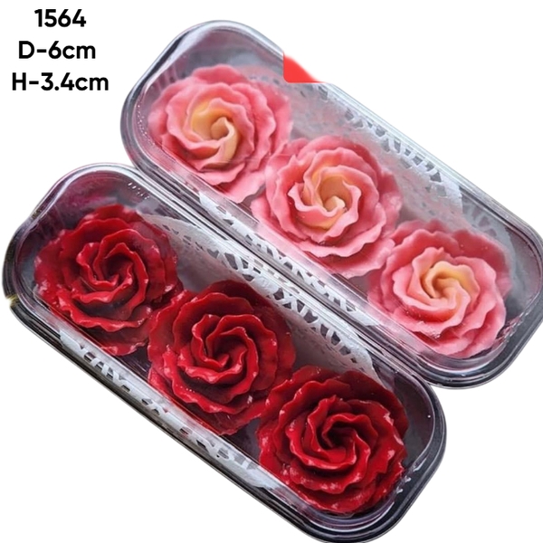 Khuôn Silicon - Hoa Hồng Nở - Hồng Xoắn -6cm