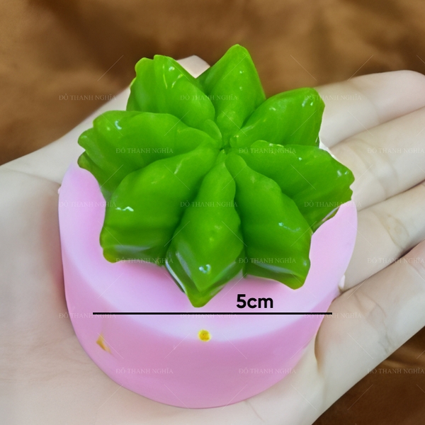 Khuôn Silicon - Sen Đá KHÍA - 5.1cm Quanh #2