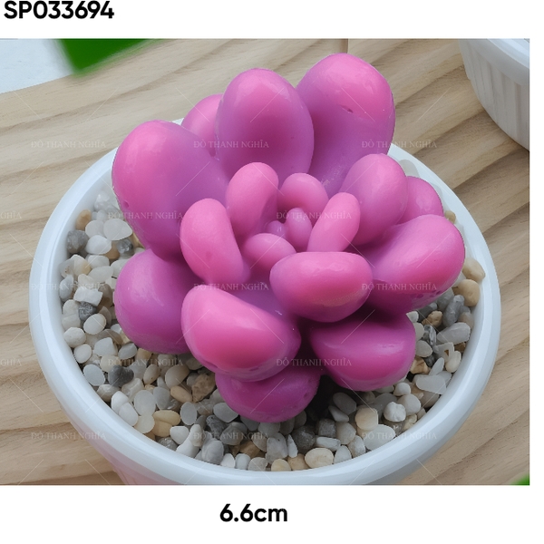 Khuôn Silicon - Sen Đá TIA - 6.6x3.5cm - Đất