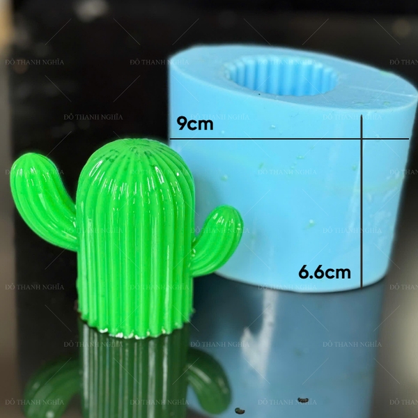 Khuôn Silicon - Sen Đá Đứng 2 Chỉa 9cm