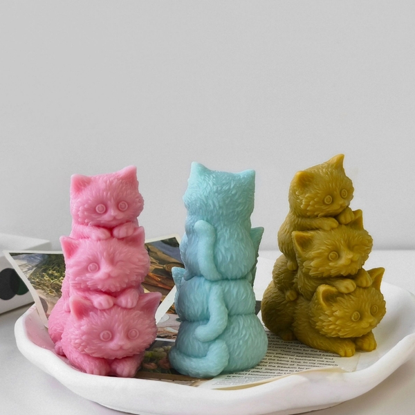 Khuôn Silicon - Động Vật - Mặt Mèo Đứng 3C