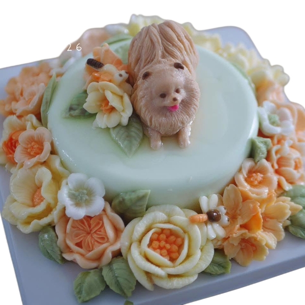 Khuôn Silicon - Động Vật - Chó Nằm Pomeranian