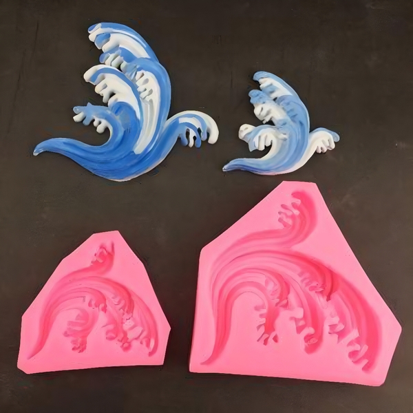 Khuôn Silicon - Biển - Ngọn Sóng 2c - 7.7-8.3cm