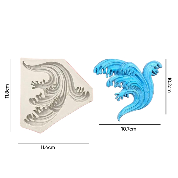Khuôn Silicon - Biển - Ngọn Sóng 2c - 7.7-8.3cm