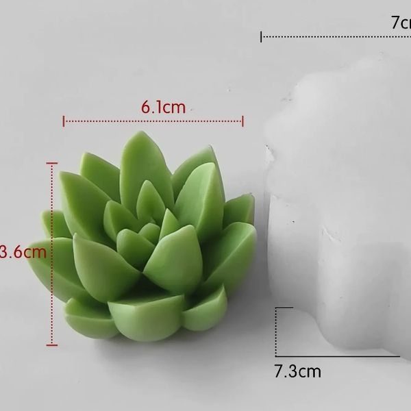 Khuôn Silicon - Sen Đá Nở - 6.1cm - Pha Lê