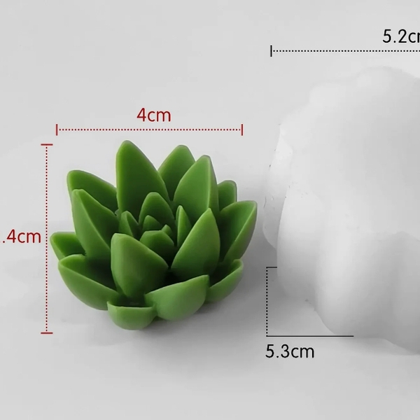 Khuôn Silicon - Sen Đá Nở - 4.5cm - Pha Lê