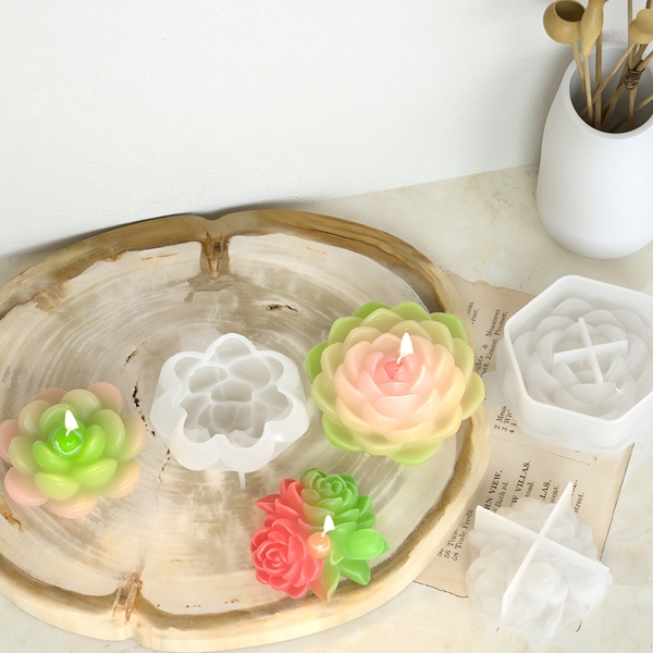 Khuôn Silicon - Sen Đá - Tia Tầng Mộng Nước 7cm