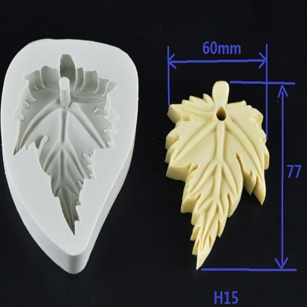 Khuôn Silicon - Lá Phong - 7.7cm - Có Gờ