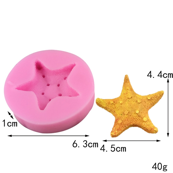 Khuôn Silicon - Sinh Vật Biển TH - Sao biển 4.5cm