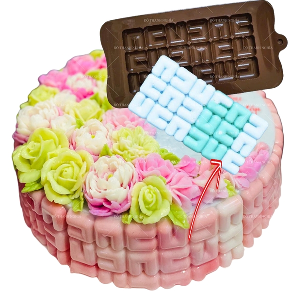 Khuôn Silicon - Viền VN - 17x8cm - VN14 - Chữ U